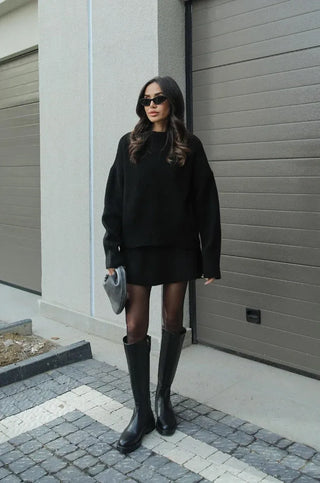 Ariana | Ensemble tricot avec pull et jupe