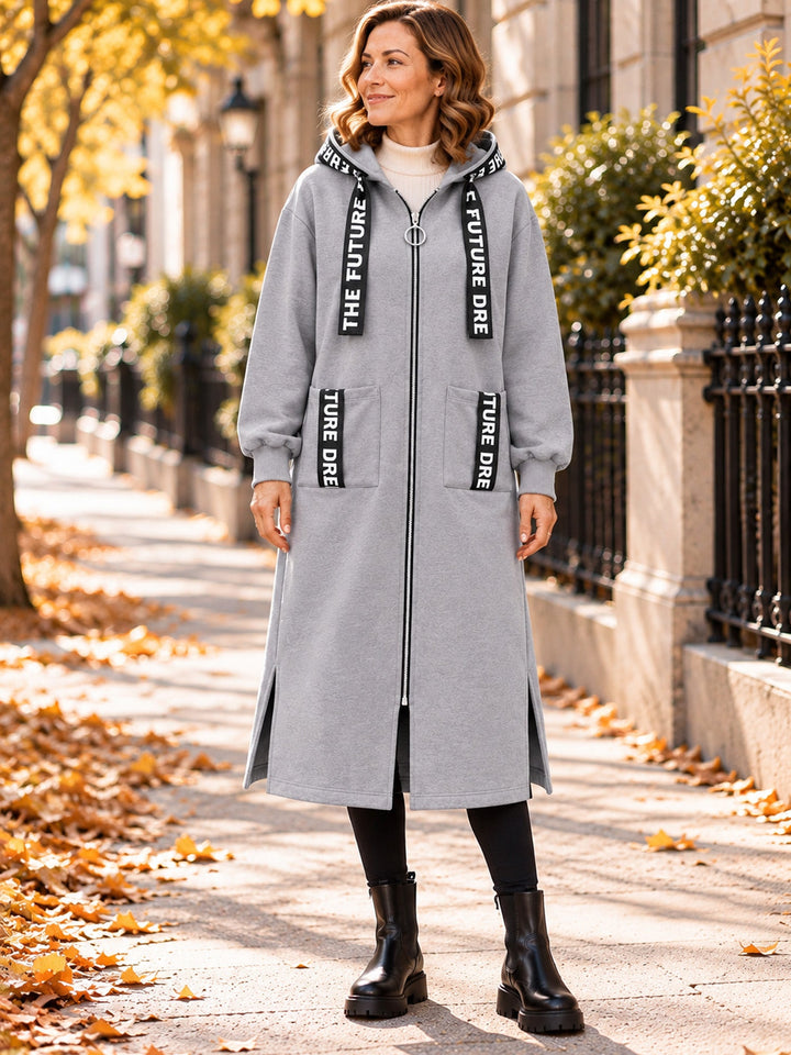 Clara | Manteau sweat oversize à capuche