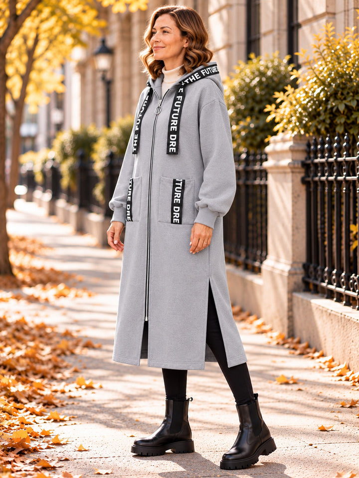 Clara | Manteau sweat oversize à capuche