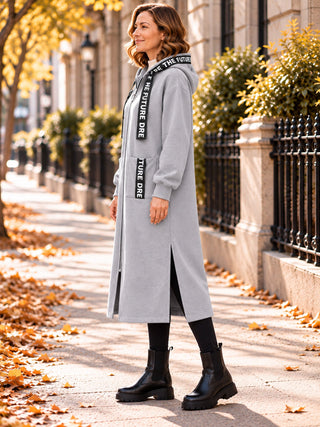 Clara | Manteau sweat oversize à capuche