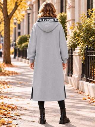 Clara | Manteau sweat oversize à capuche