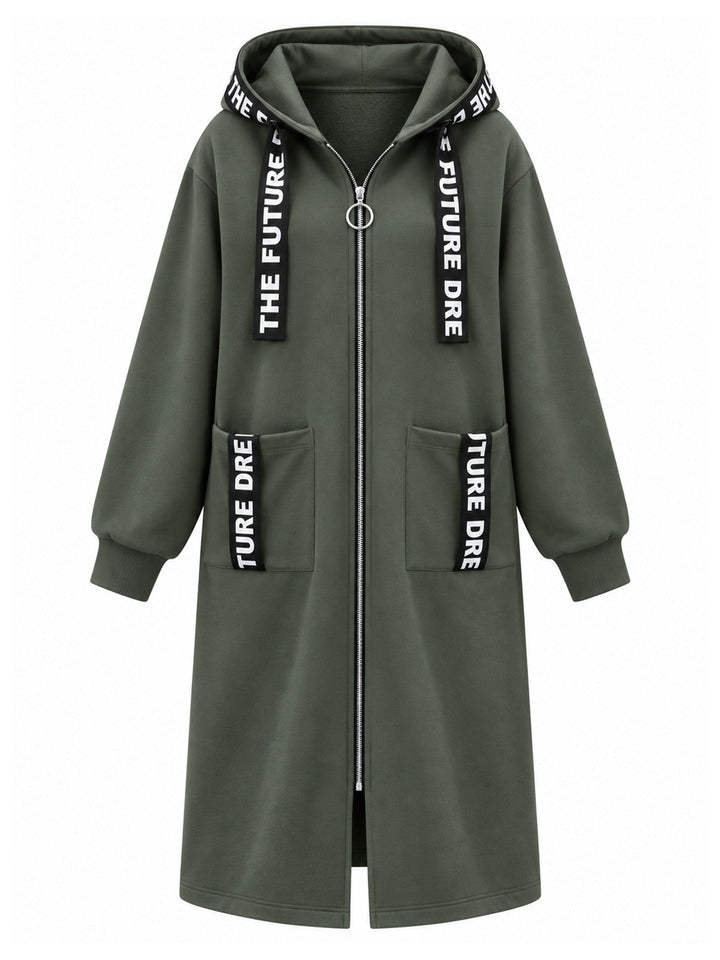 Clara | Manteau sweat oversize à capuche