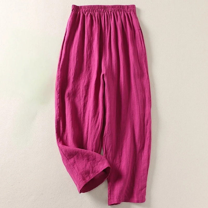 Amalia™ — Pantalon fluide en coton et lin