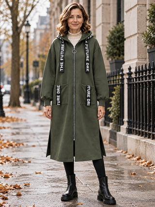 Clara | Manteau sweat oversize à capuche