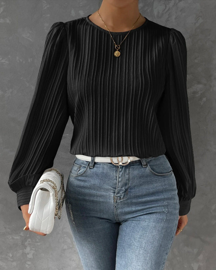 Bianca | Blouse élégante à manches lanternes longues