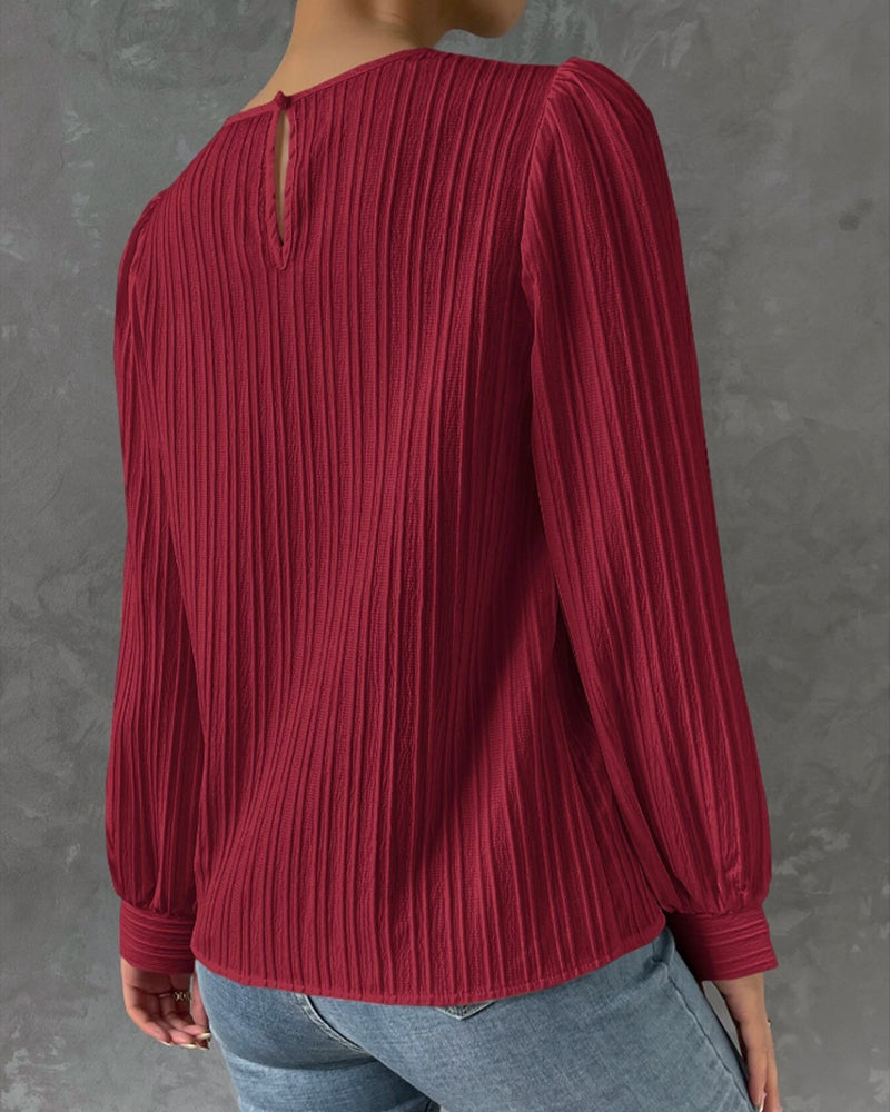 Bianca | Blouse élégante à manches lanternes longues