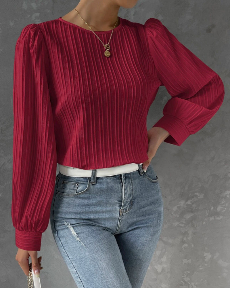 Bianca | Blouse élégante à manches lanternes longues