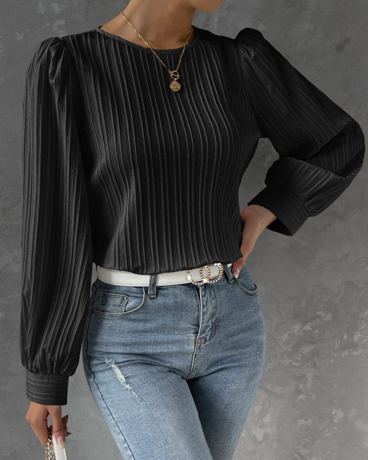Bianca | Blouse élégante à manches lanternes longues