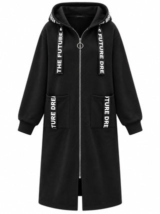Clara | Manteau sweat oversize à capuche