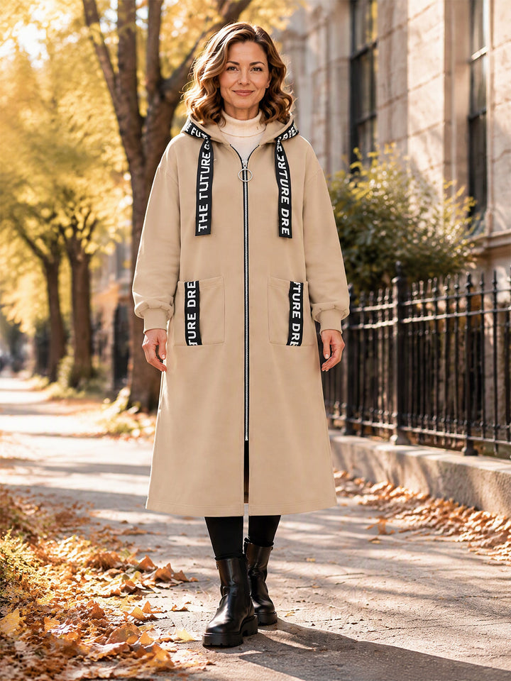 Clara | Manteau sweat oversize à capuche