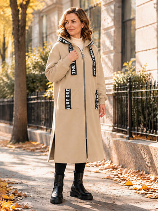 Clara | Manteau sweat oversize à capuche