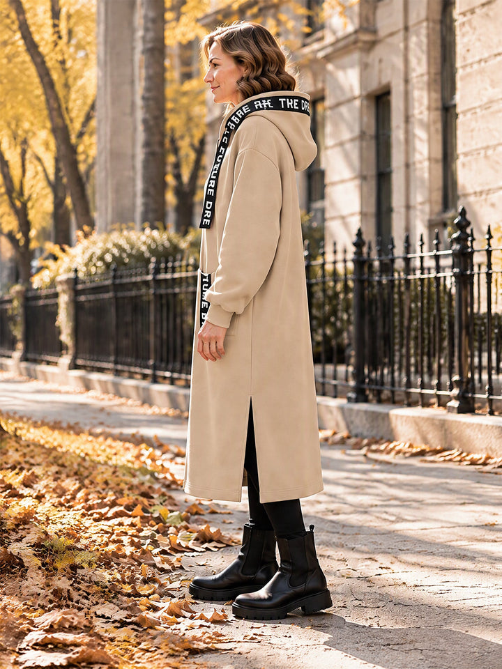 Clara | Manteau sweat oversize à capuche