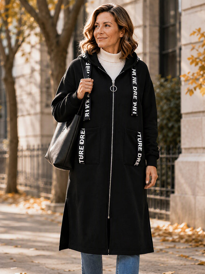 Clara | Manteau sweat oversize à capuche