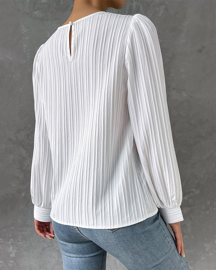 Bianca | Blouse élégante à manches lanternes longues
