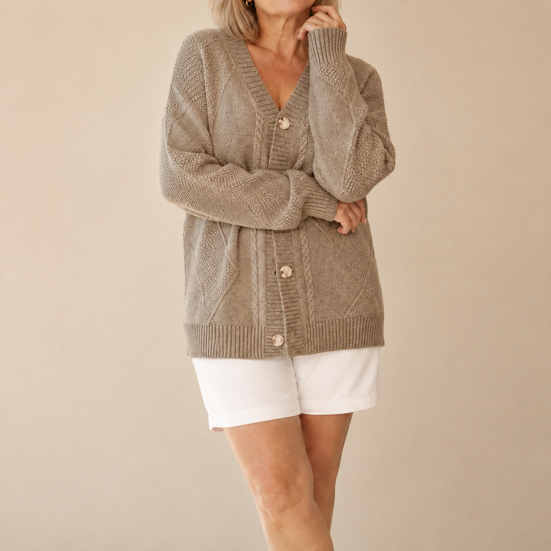 Luna - Gilet Tricoté Doux Avec Boutons
