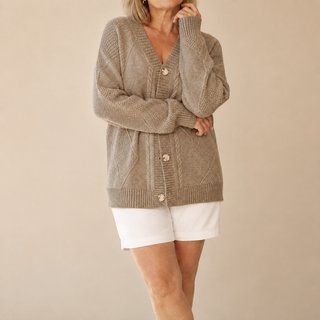 Luna - Gilet Tricoté Doux Avec Boutons