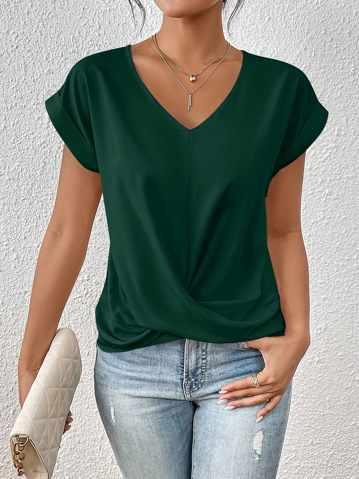 Tionna | T-shirt décontracté à col en V