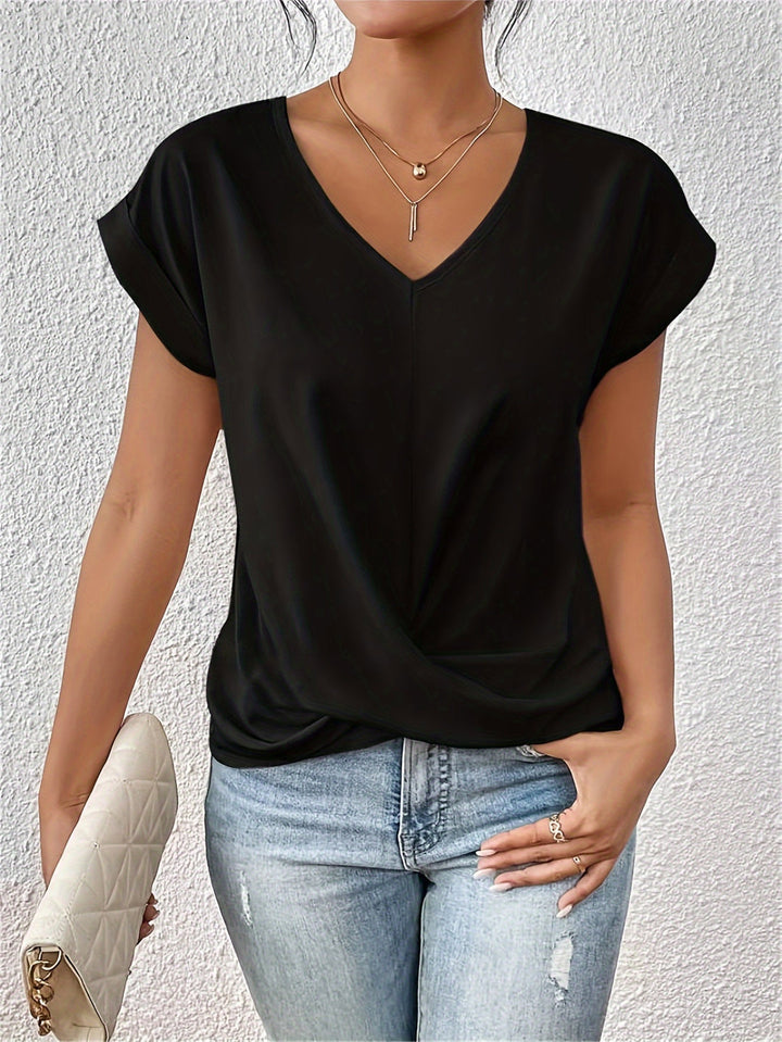 Tionna | T-shirt décontracté à col en V