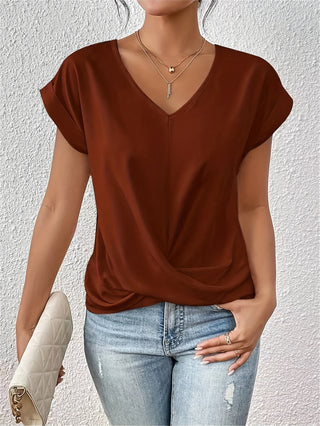 Tionna | T-shirt décontracté à col en V