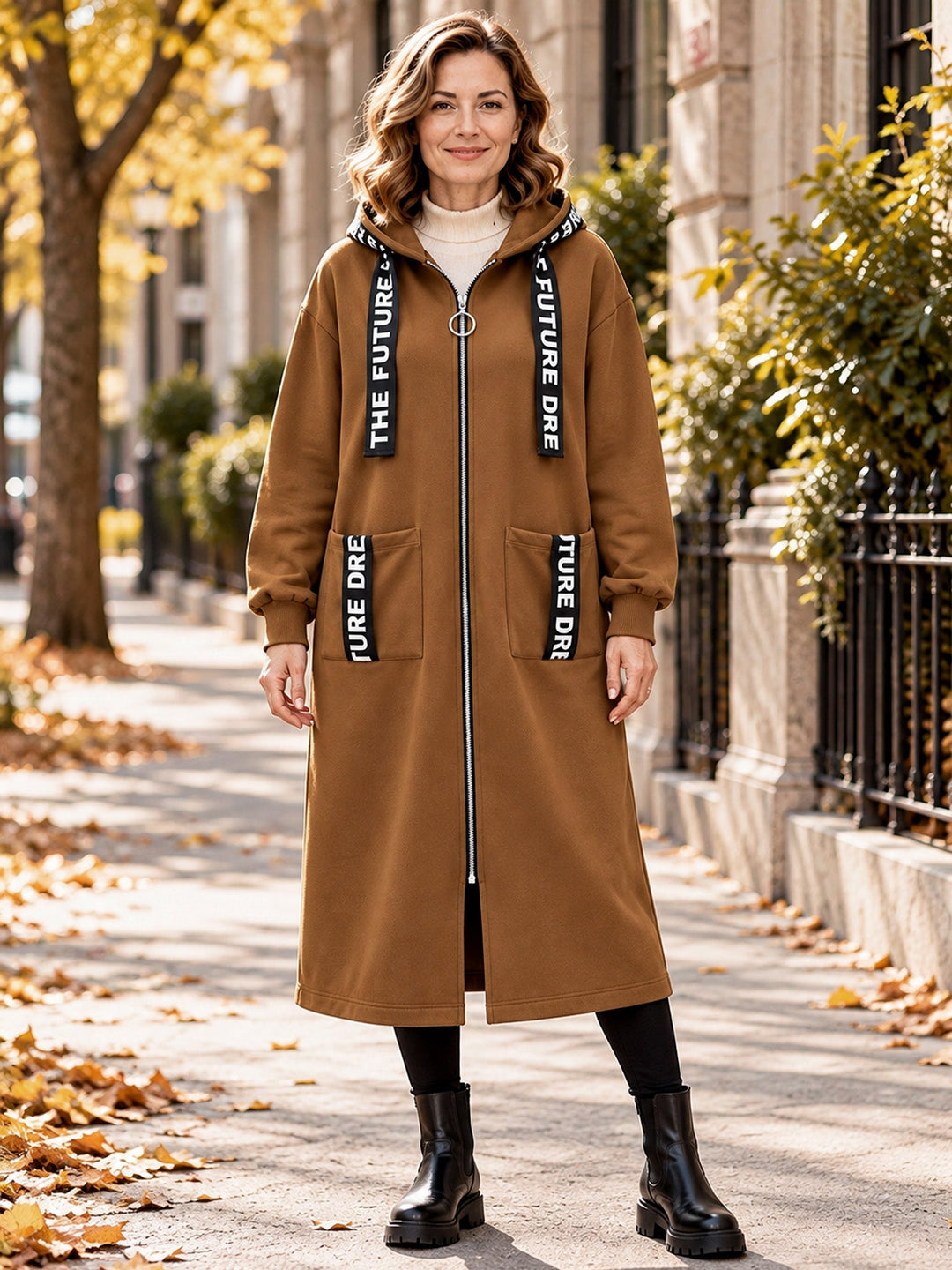 Clara | Manteau sweat oversize à capuche