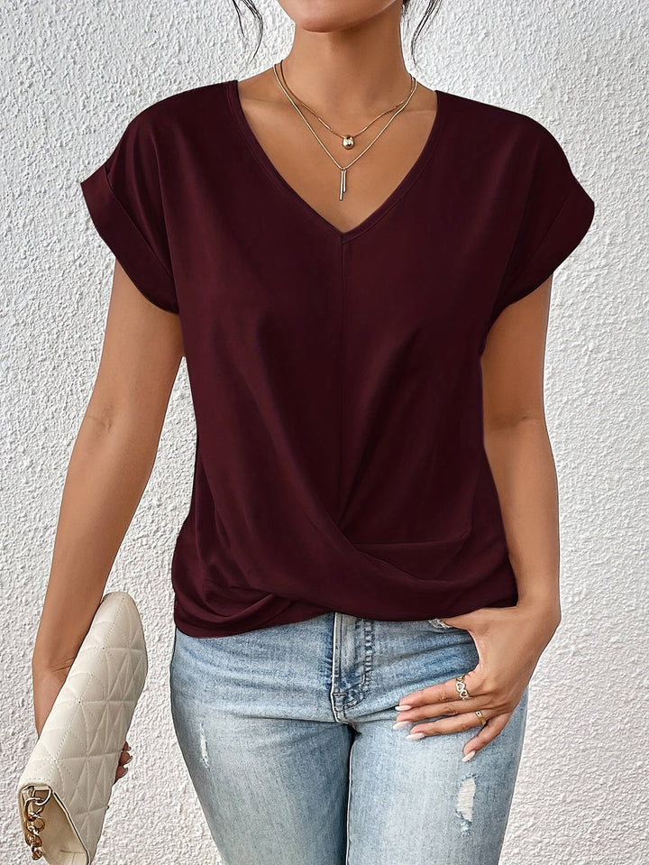 Tionna | T-shirt décontracté à col en V