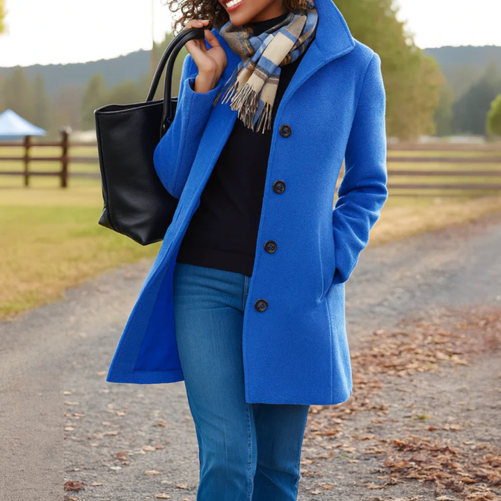 Serena | Manteau Long Classique avec Boutons