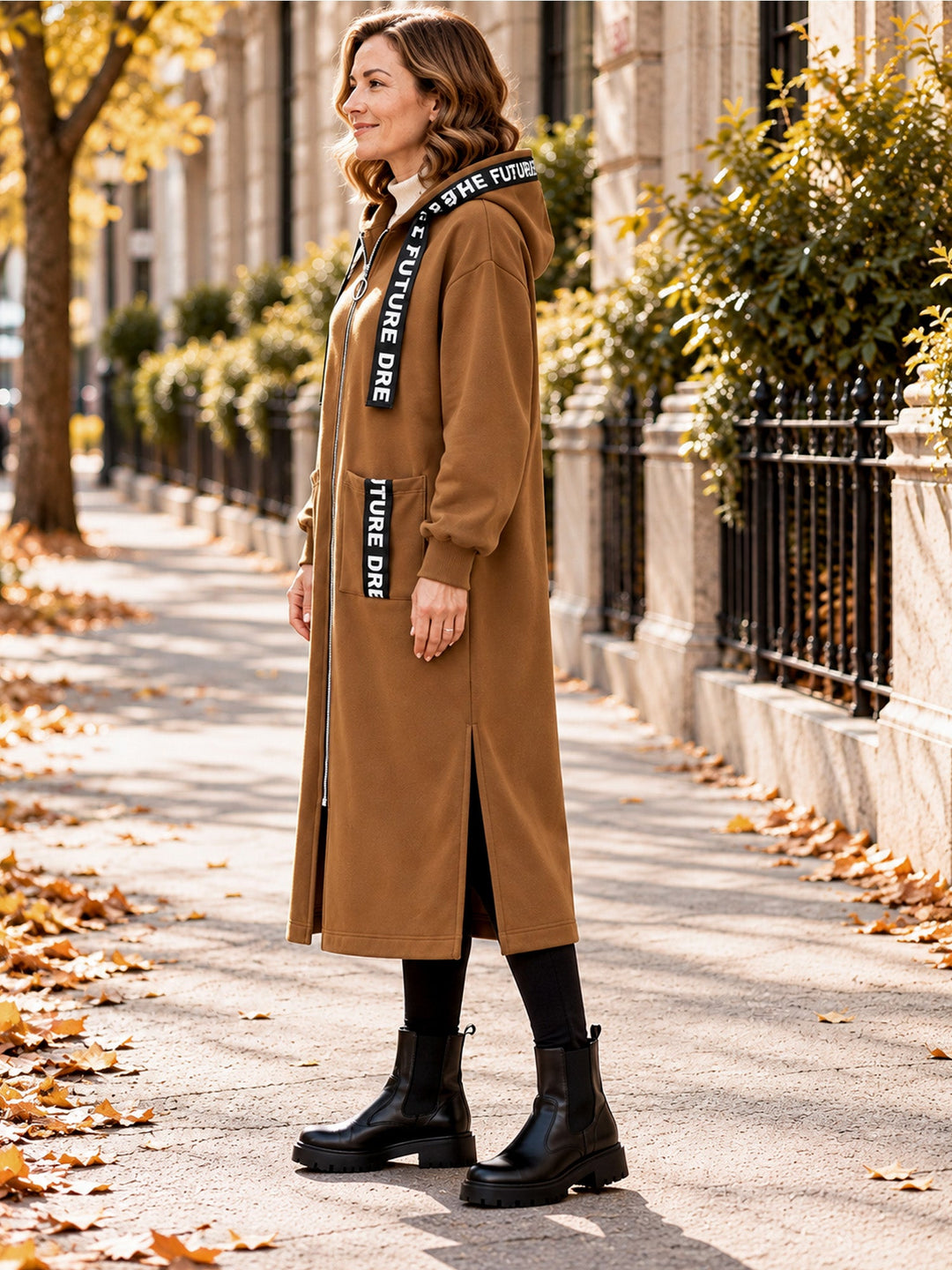 Clara | Manteau sweat oversize à capuche