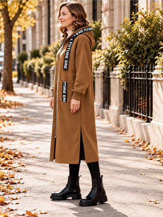 Clara | Manteau sweat oversize à capuche