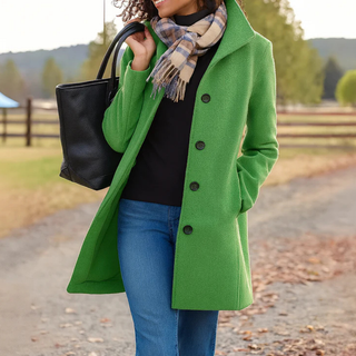 Serena | Manteau Long Classique avec Boutons