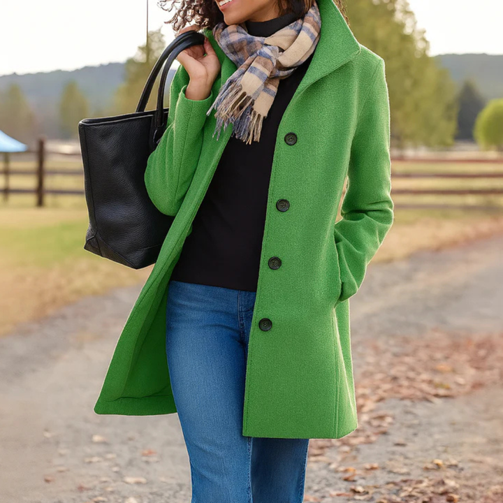 Serena | Manteau Long Classique avec Boutons