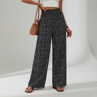 Cléophine — Pantalon fluide imprimé taille confortable