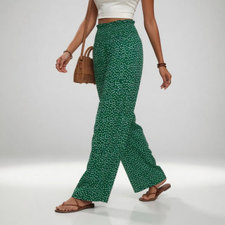 Cléophine — Pantalon fluide imprimé taille confortable
