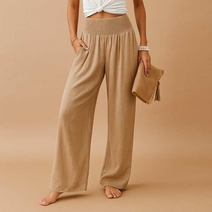 Lois | Pantalons en Lin avec Taille Élastique