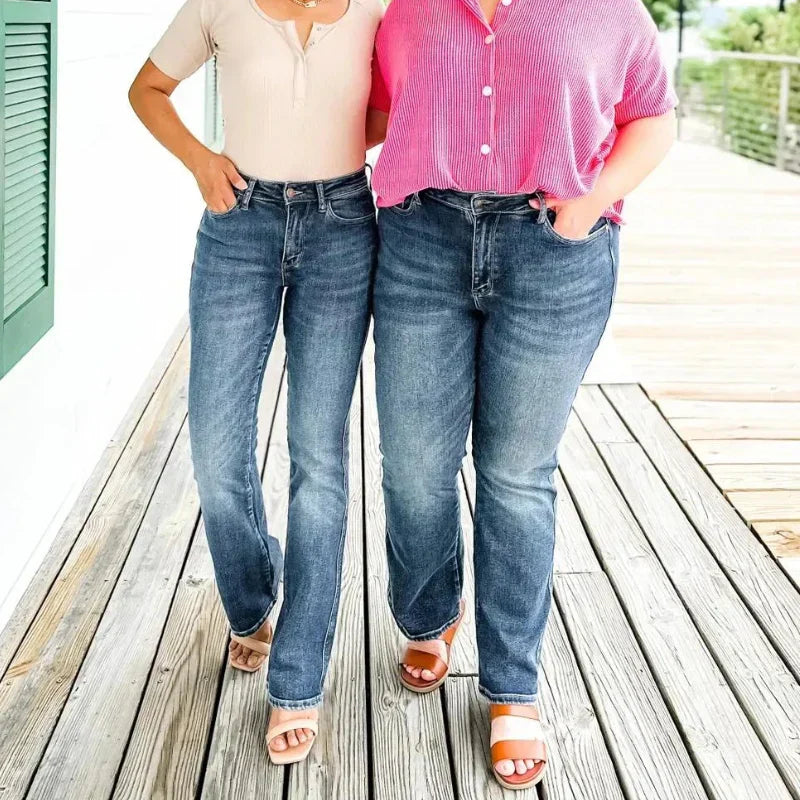 Roswitha | Jeans droits taille haute