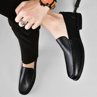 Chaussures en cuir demi-semelles premium pour hommes