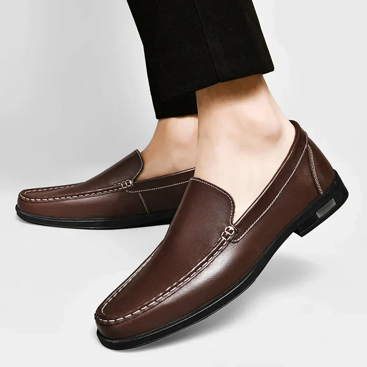 Chaussures en cuir demi-semelles premium pour hommes