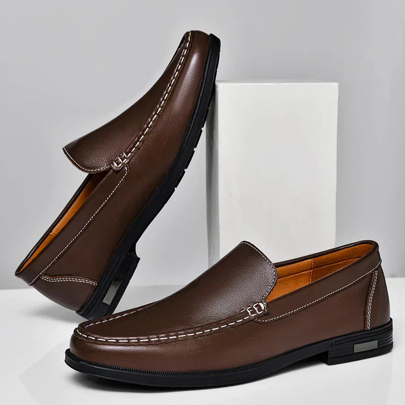 Chaussures en cuir demi-semelles premium pour hommes