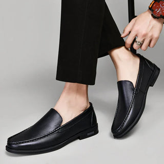 Chaussures en cuir demi-semelles premium pour hommes