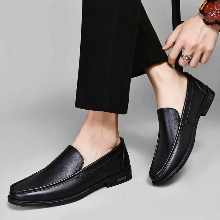 Chaussures en cuir demi-semelles premium pour hommes