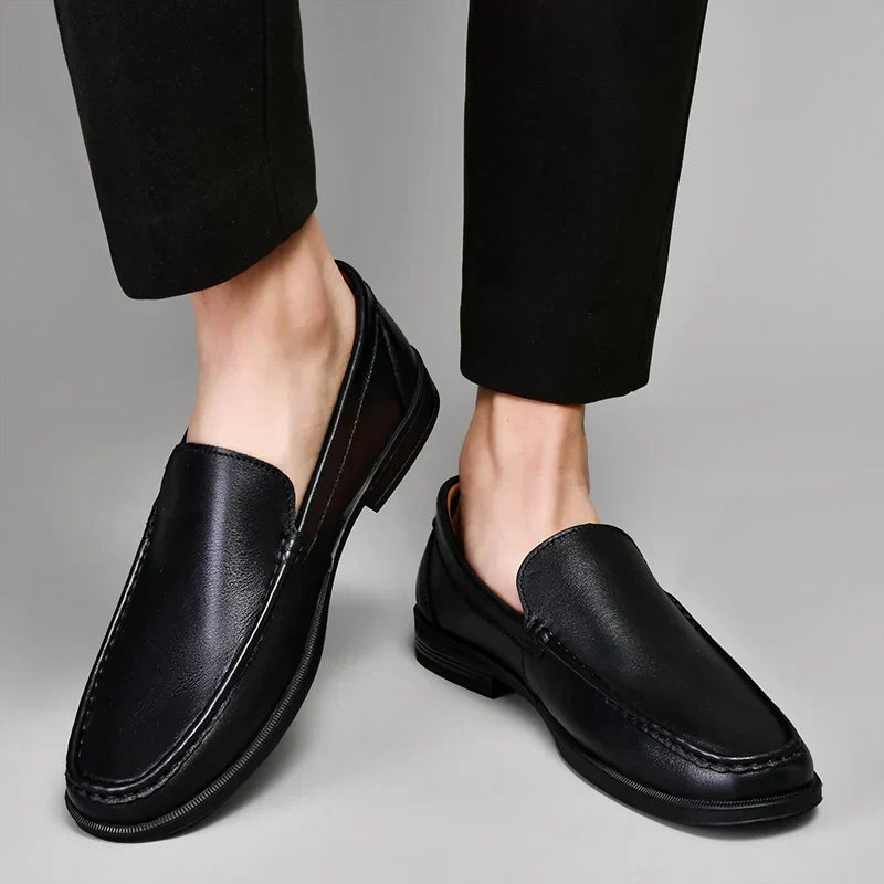 Chaussures en cuir demi-semelles premium pour hommes