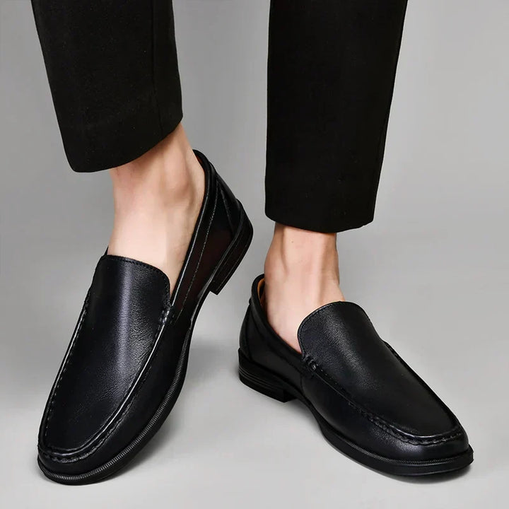Chaussures en cuir demi-semelles premium pour hommes