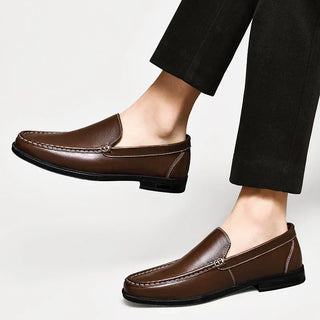 Chaussures en cuir demi-semelles premium pour hommes