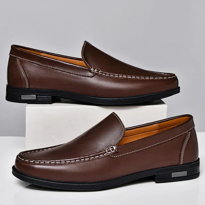 Chaussures en cuir demi-semelles premium pour hommes