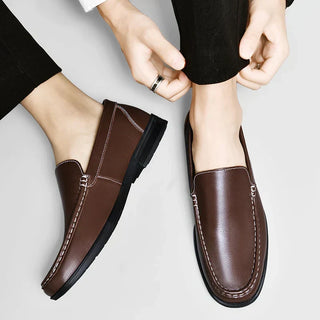 Chaussures en cuir demi-semelles premium pour hommes