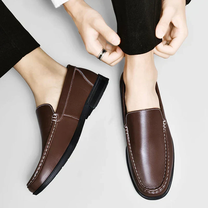 Chaussures en cuir demi-semelles premium pour hommes
