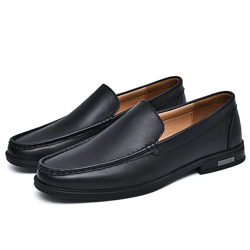 Chaussures en cuir demi-semelles premium pour hommes
