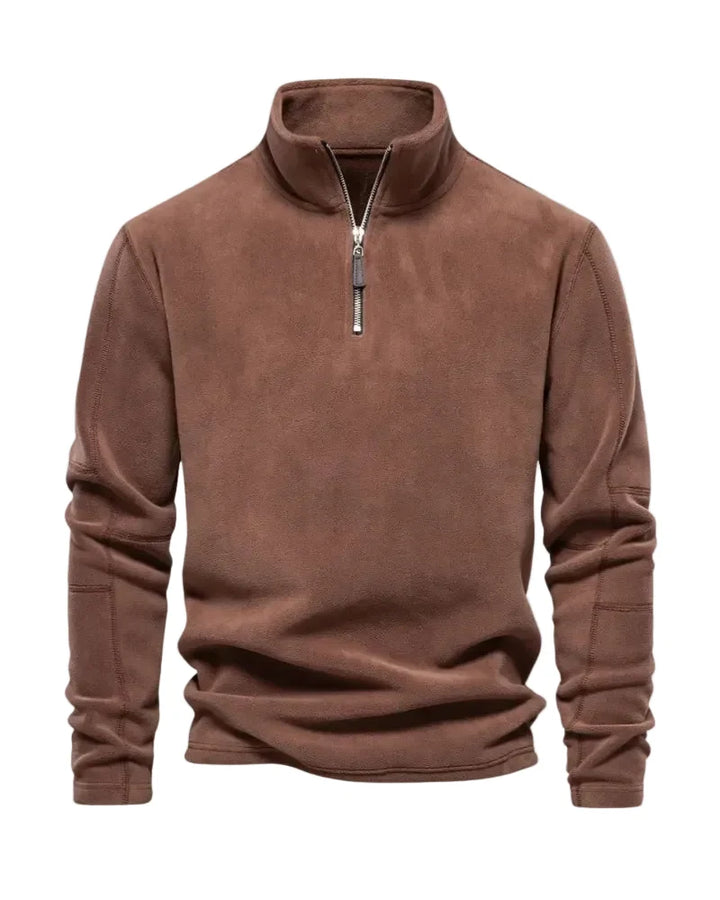 Pull en polaire à demi-zip