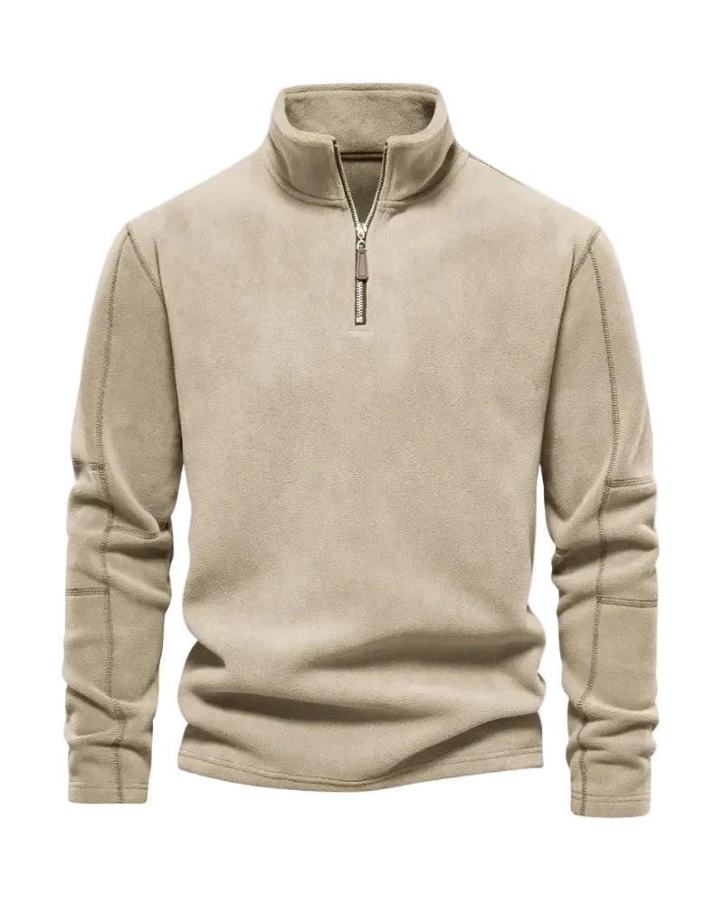 Pull en polaire à demi-zip
