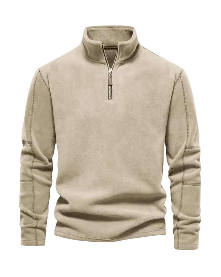 Pull en polaire à demi-zip
