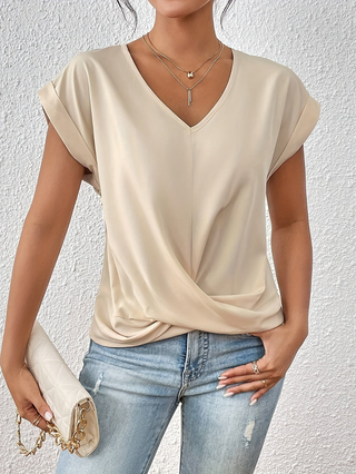 Tionna | T-shirt décontracté à col en V